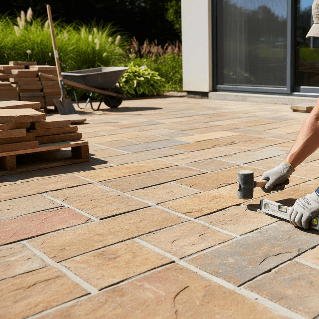 Hardscape and patio installation